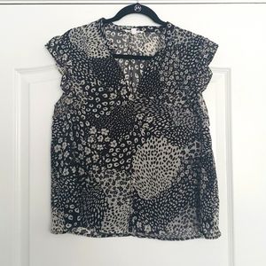 BB Dakota ruffle cap sleeve top size L‎ Boho Cottagecore Whimsy